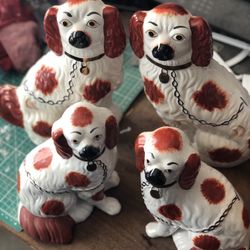 Pair Of Staffordshire Spaniels 