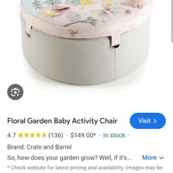Crate And Barrel Floral Baby Activity Chair for Sale in Henderson NV OfferUp