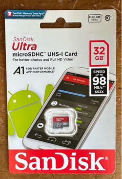 SanDisk Ultra 32GB Micro SD microSDHC A1 Full HD Memory Card SDSQUAR-032G-GN6MN