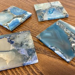 Blue Agate Coasters