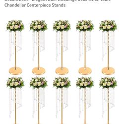 ✨💍 10PCS GOLD CENTERPIECE STANDS – ONLY $100 💍✨