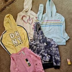 Girls 7/8 Lot Of5 Hoodies