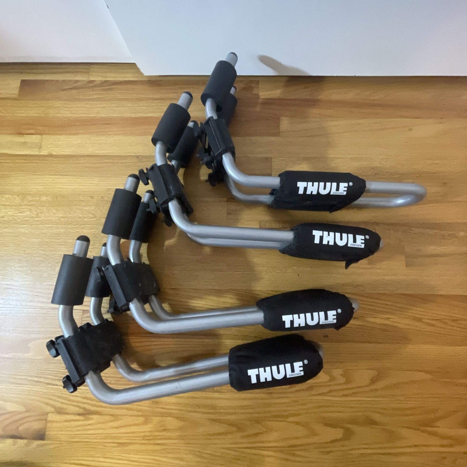 THULE 834 Hullaport Hull-A-Port KAYAK CARRIER J Hook Vertical Rack Holder Set 4