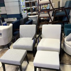 Brand New Accent Chair With Foot Rest
