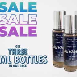 Pack Of 3 Sauvage For Men Scent Roll On Body Oil 12ML