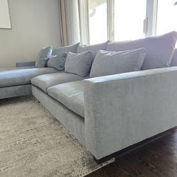 West Elm Double Wide Chaise Sectional couch
