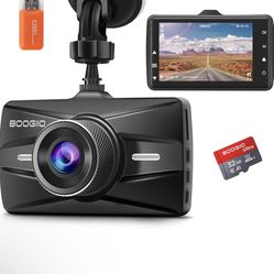 Dash Cam Front with 32G SD Card, BOOGIIO 1080P FHD Car Driving Recorder