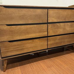 Mid Century Style Dresser Or Double Dresser - Scandinavian Finish