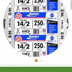 14/2 Romex/ Cerro Wire 250 Ft Roll Brand New 