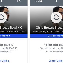 Chris Brown Tickets For July 30
