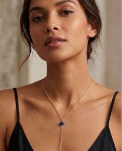 Blue lapis lariat