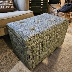 Mid Century Upholstered Ottoman