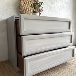 Refinished Neutral Dresser Foyer Table Credenza 