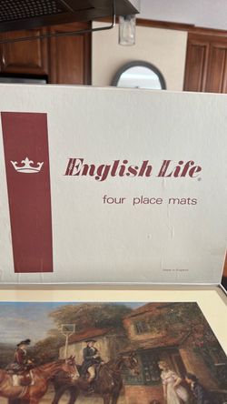 8 English Life Four Place Mats excellent condition never used