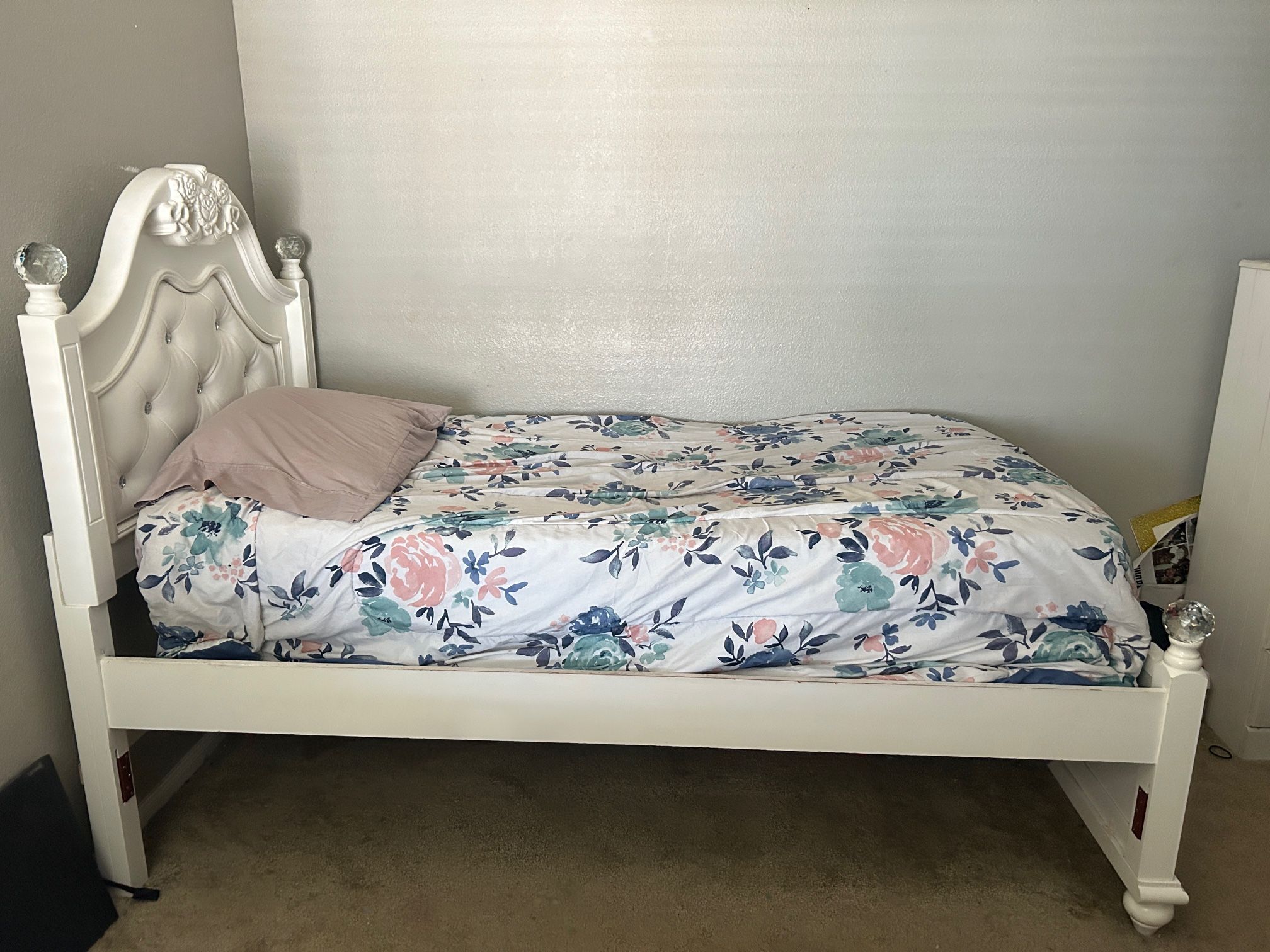 White Twin Bed