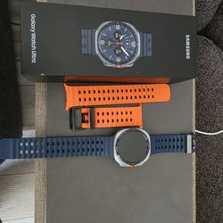 Samsung Galaxy Watch Ultra 47mm LTE Titanium Blue Smart Watch, Sport Band (2025)