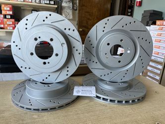 Mitsubishi Lancer Evolution 08-15 Drill Slot Rotors Brake Pads