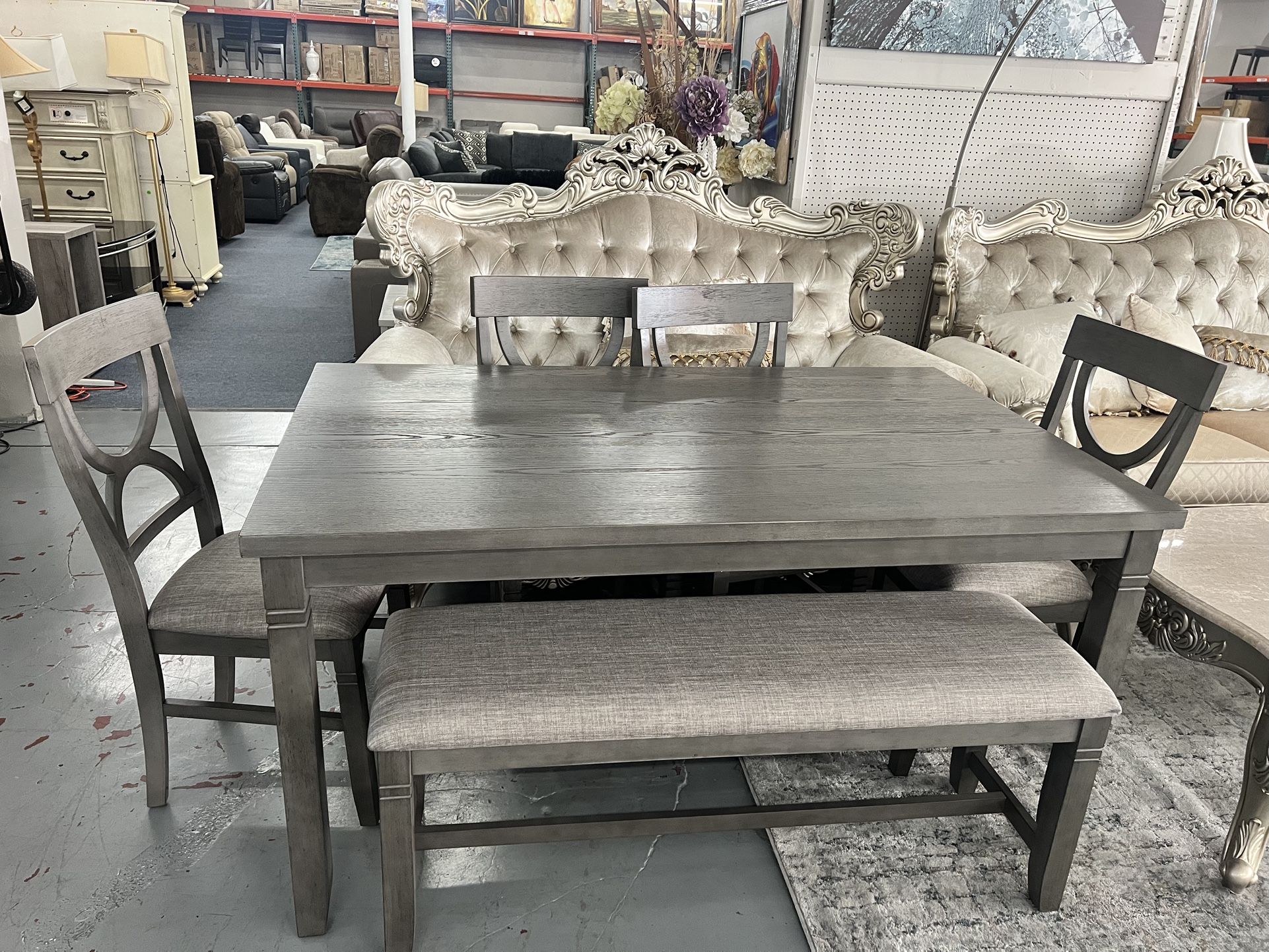 Dining Set With Bench,chairs Set Of 4, Table , Chairs , Same Day Delivery