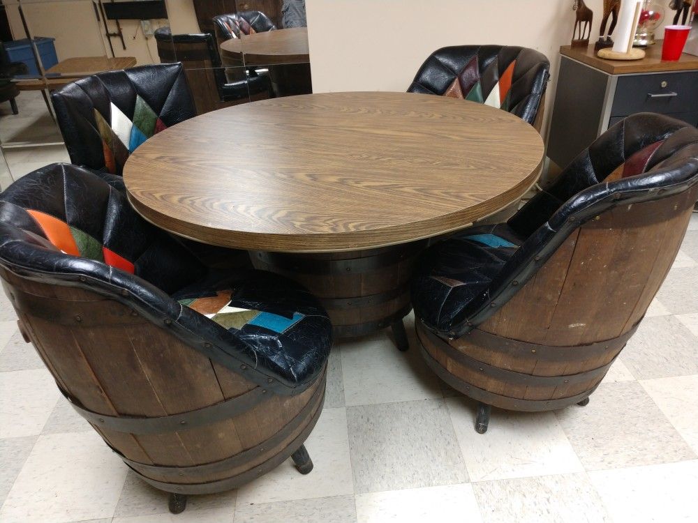 Vintage whiskey barrel furniture for sale deals