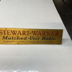 Vintage Stewart-Warner Radio Sign