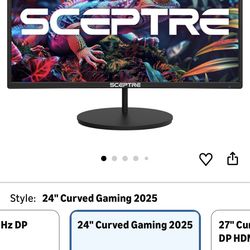 Curved Sceptre gaming monitor 24 inch