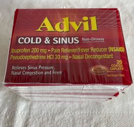 6 BOXES of ADVIL COLD and SINUS 120 TABLETS in TOTAL!!!