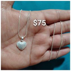 925 Sterling Silver Chain With The Pendant/Cadena Con Dije De Plata 925
