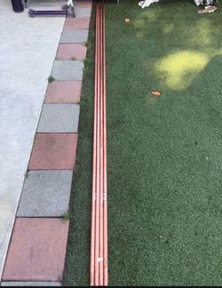 4  pipes 3/4 x 10 ft. Copper Type L Pipe Blue line from Home Depot/ 4 pipas pipas de cobre  línea azul