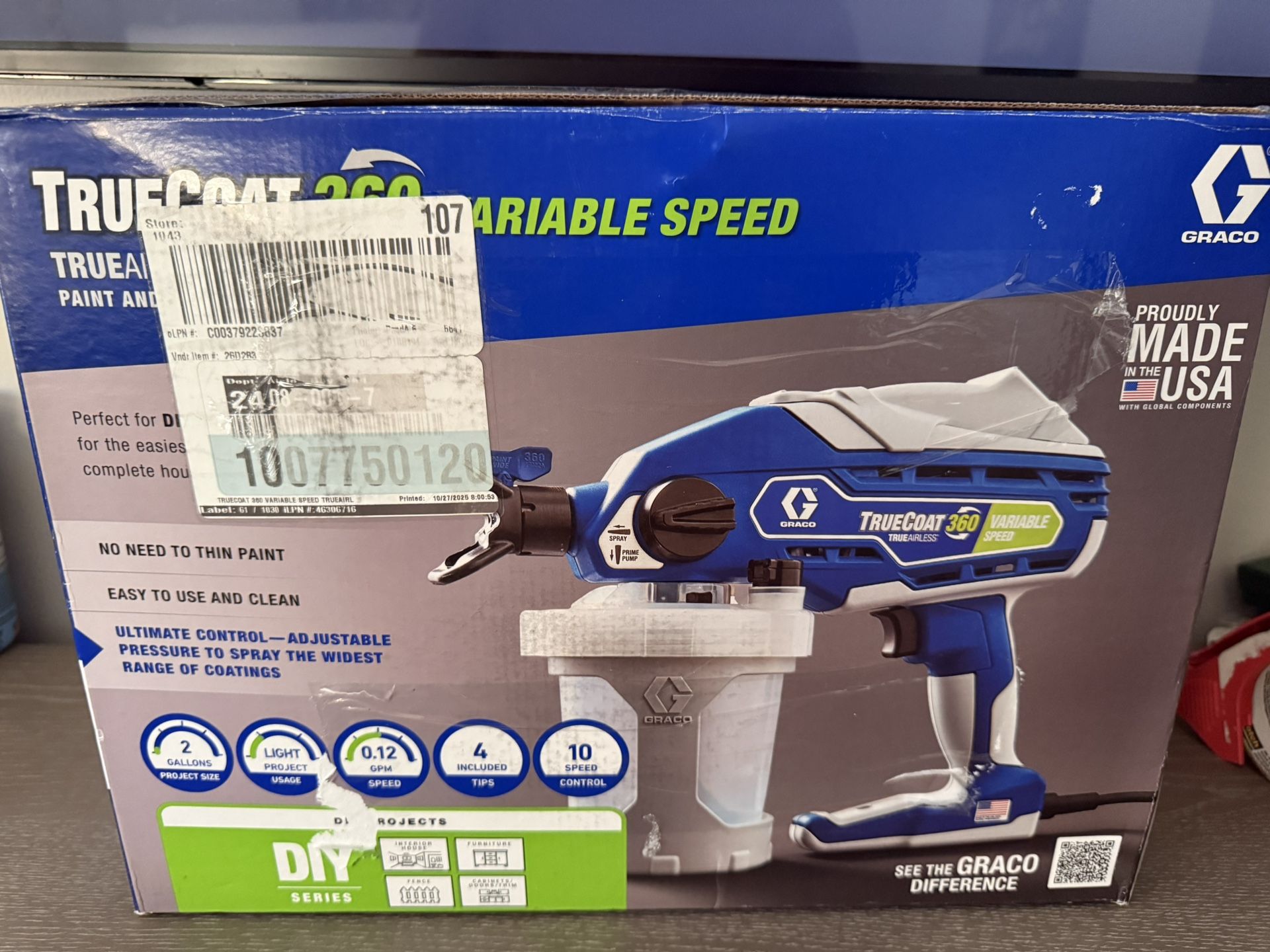 Graco TrueCoat 360 Variable Speed Handheld Airless Paint Sprayer