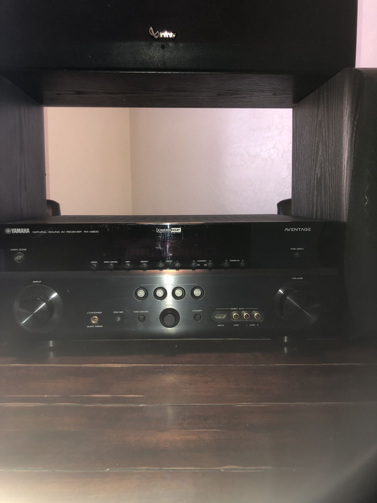 YAMAHA RXA800 receiver 2 Infinity primus book shelf speakers a