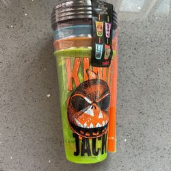 zak! Nightmare Before Christmas 4-pack Reusable Tumblers W Straw 