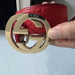 Red Gucci Belt