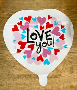 2 Pcs 18 Inch Valentine's Day, any Occasion “I Love You”Heart Foil Balloons