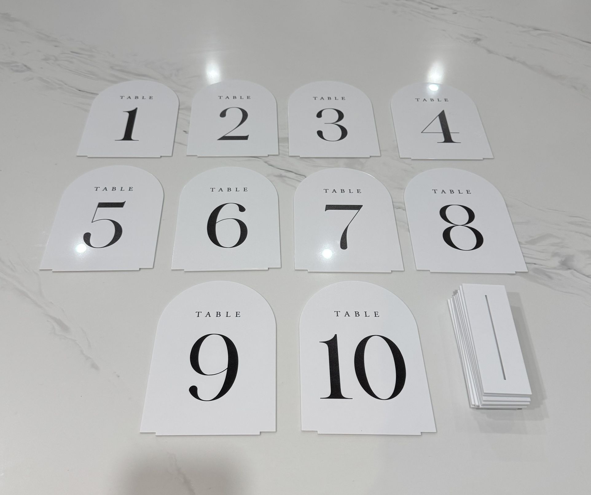 Wedding Table Numbers 