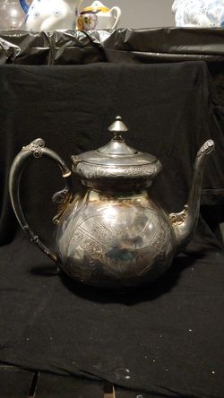 Antique Wilcox Silver Plate Victorian AESTHETIC Teapot Eastlake Japanese Revival