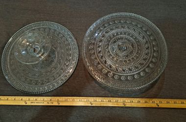 Southern Living Glass Cake Stands (2)