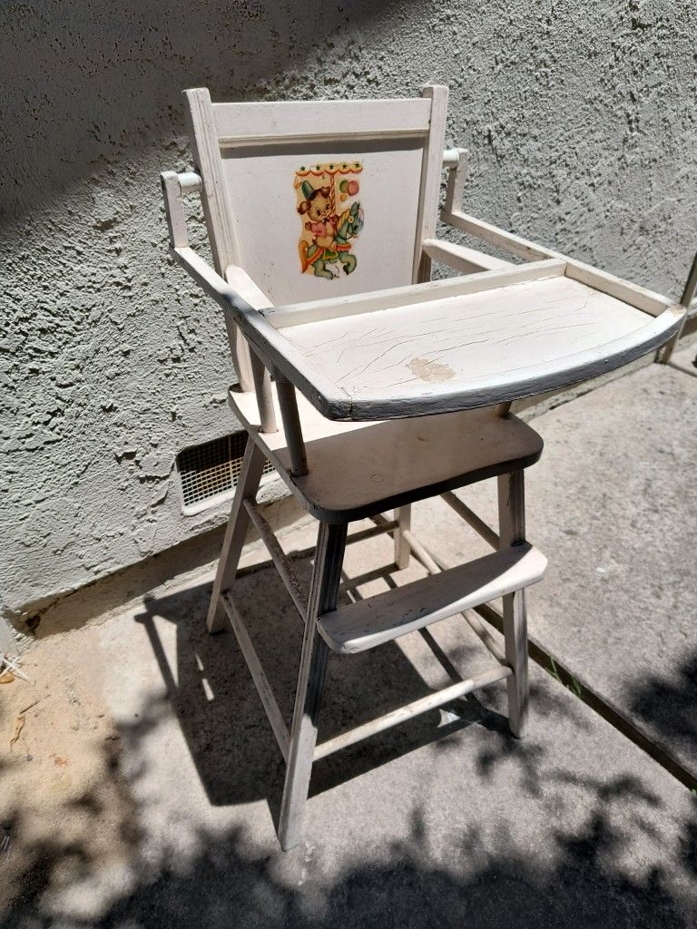 Vintage Antique High Chair 
