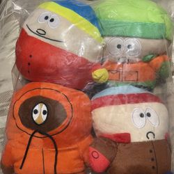 4Pcs South Park Plush Toys, Kyle Cartman Kenny Stan Doll Plushies Toys