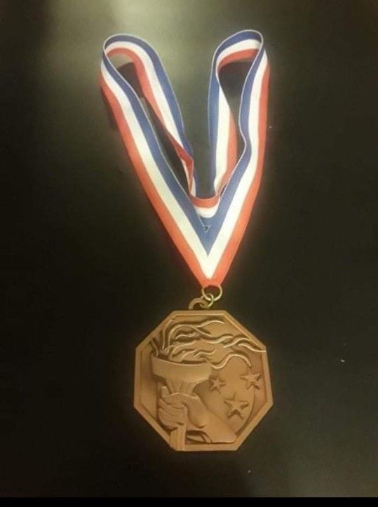Halloween olympic bronze medal for prop or costume