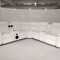 Power Recliner Sectional Sofa 
