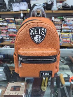 Loungefly NBA Brooklyn Nets Basketball Texture Mini Backpack Bag NWT
