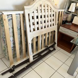 Bed And Nightstand $49 🎁🍀 Bedroom Set, Bedroom, Headboard, Frame, Mattress, Table, Side Table, House Furniture 