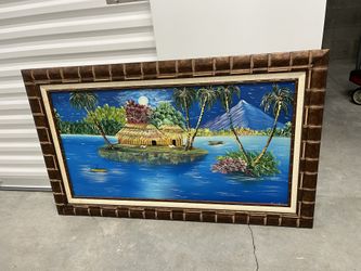 Beautiful Island Painting Frame