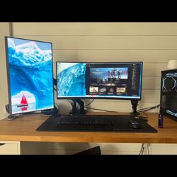 Gaming monitors 34 3440x1440 and 27 inch Samsung