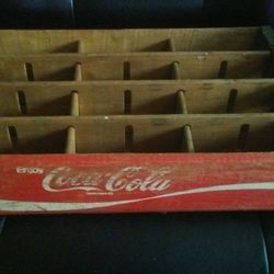 Vintage Coca Cola Wooden Bottle Tray Carrier