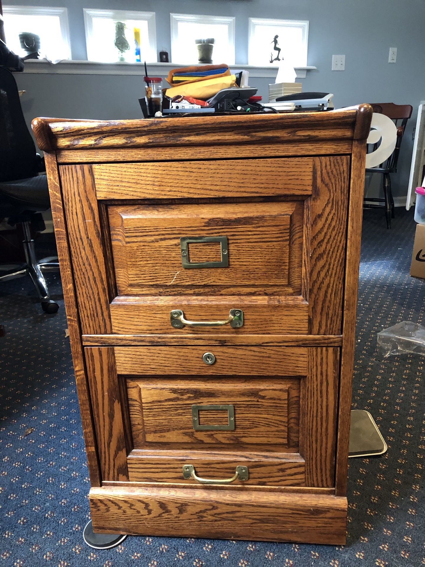 Oak file cabinet OBO