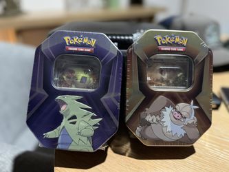 Pokemon Triple Whammy Trading Card Tins Lot of 2 Tyranitar Slaking New Sealed