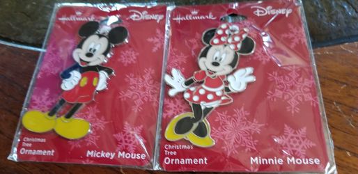 Mickey and Minnie Christmas ornaments. Chandler