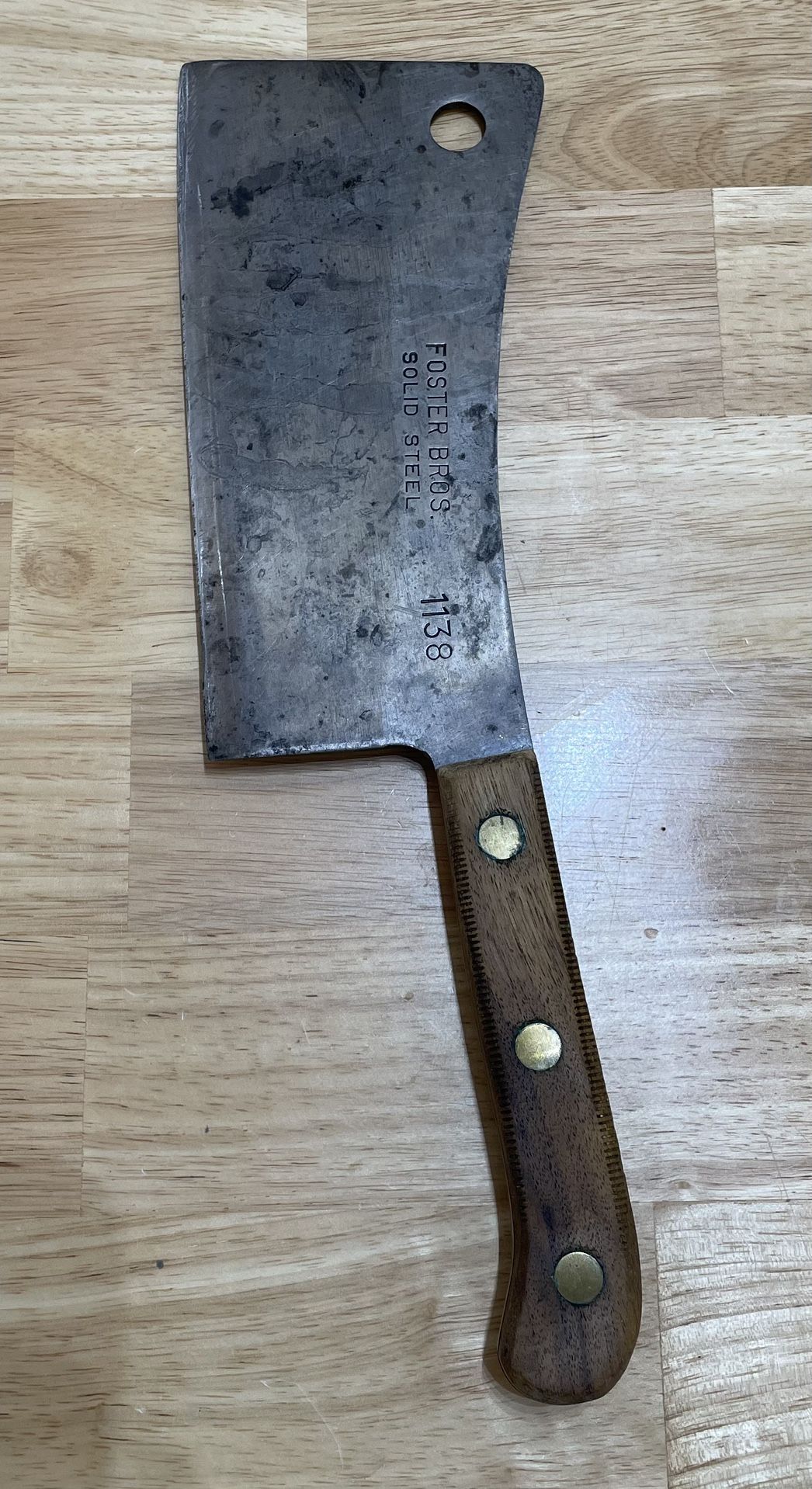 Vintage Foster Bros Meat Cleaver No. 1138