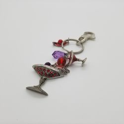 Keychain key chain martini glass